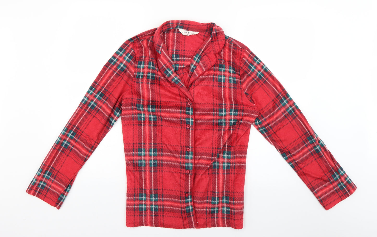 Marks and Spencer Womens Red Check  Top Pyjama Top Size S