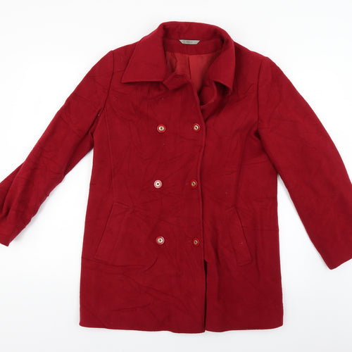 Marks and Spencer Womens Red   Pea Coat Coat Size 12