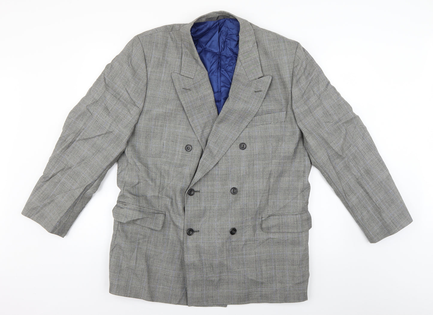 St Michael Mens Grey Check  Jacket Blazer Size 38