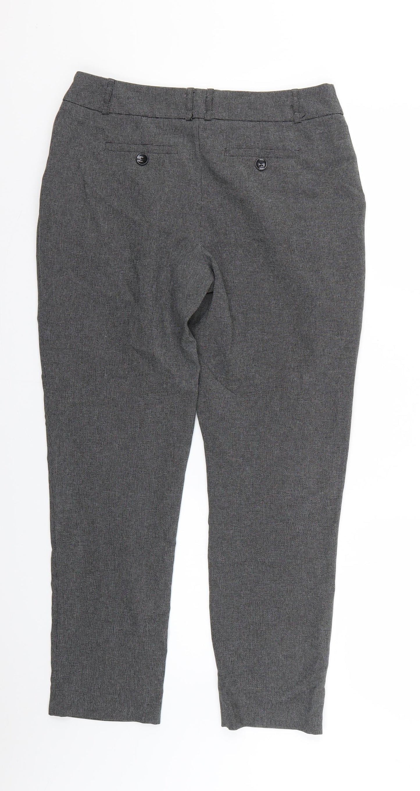Primark Womens Grey Check  Trousers  Size 10 L24 in