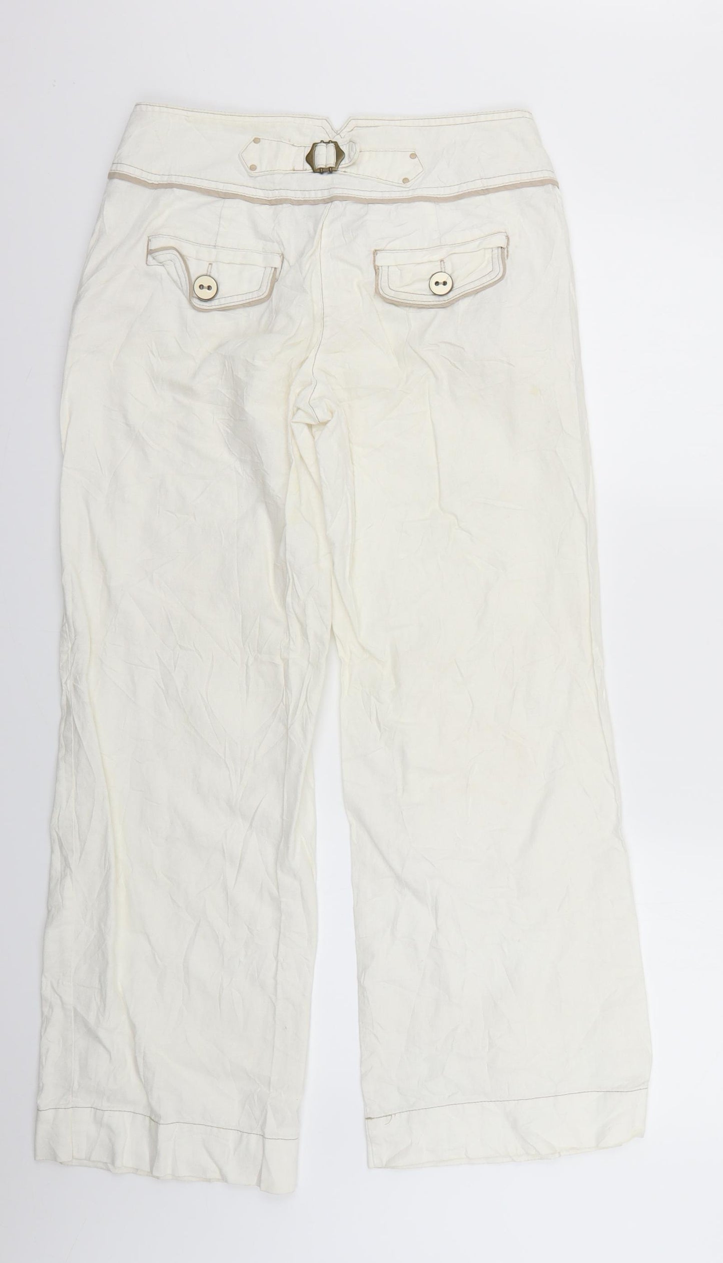 NEXT Womens White   Trousers  Size 10 L27 in