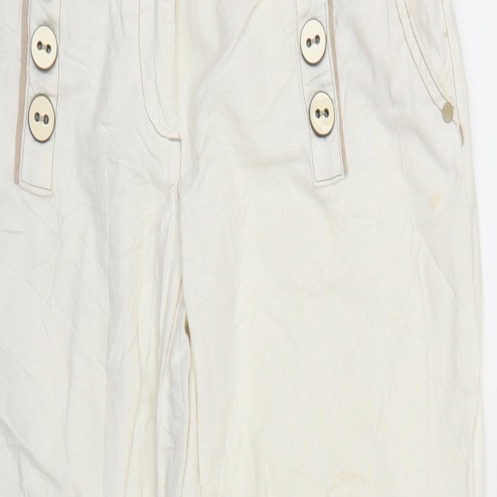 NEXT Womens White   Trousers  Size 10 L27 in