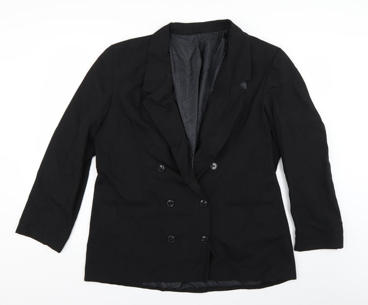 St Michael Mens Black   Jacket Suit Jacket Size 42