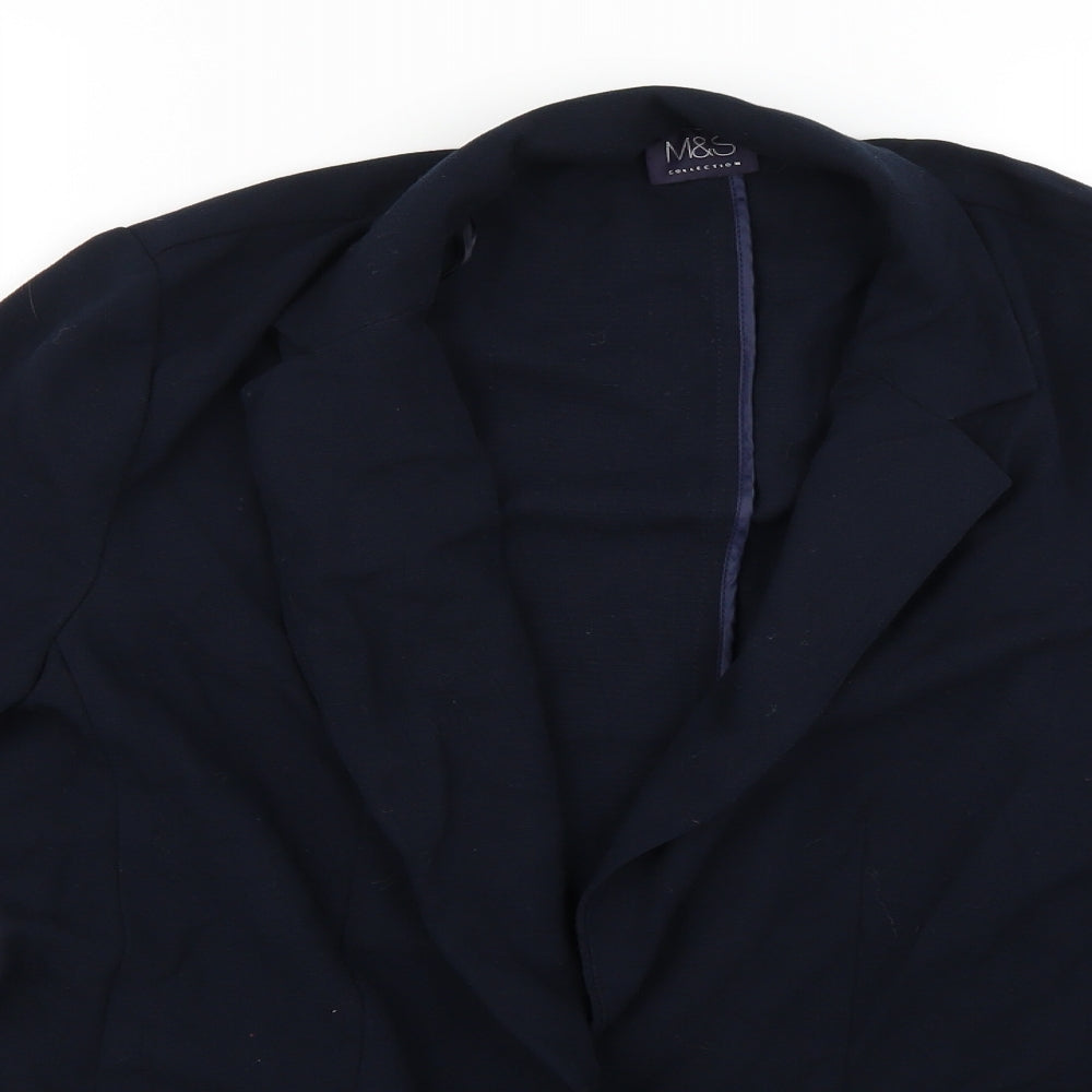 Marks and Spencer Womens Blue   Jacket Blazer Size 14