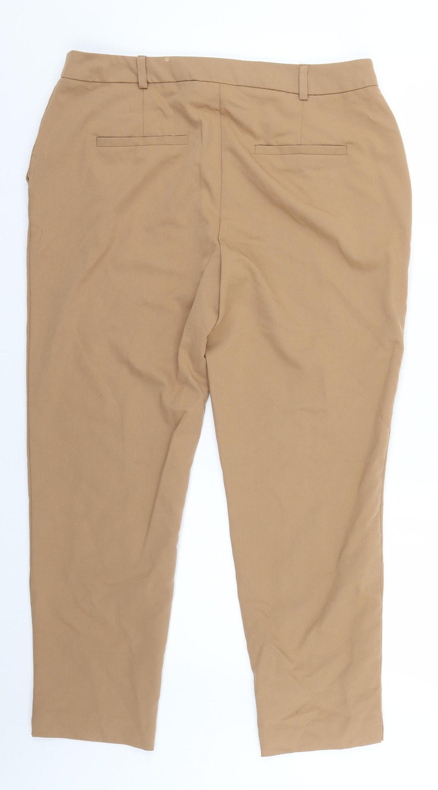Dorothy Perkins Womens Brown   Cropped Trousers Size 12 L24 in