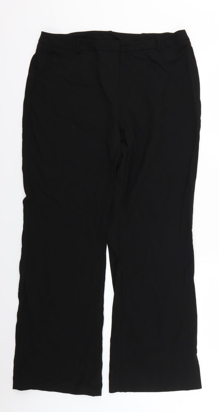 John Lewis Womens Black Trousers Size 14 L26 in