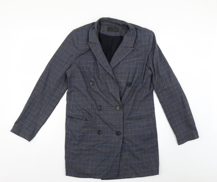 RESERVED Mens Blue Check  Jacket Suit Jacket Size 36