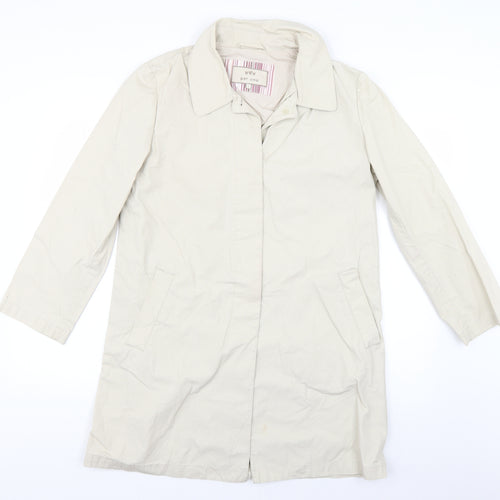 Per Una Womens Beige   Overcoat Coat Size S