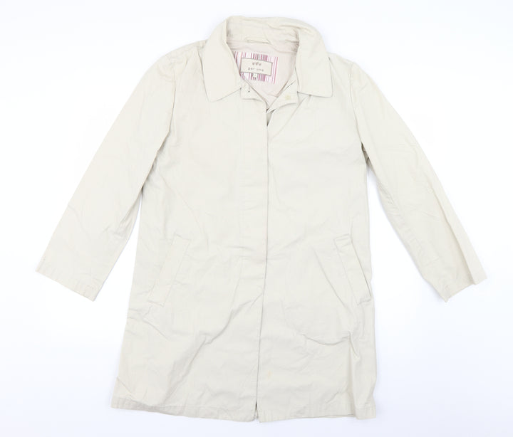 Per Una Womens Beige   Overcoat Coat Size S