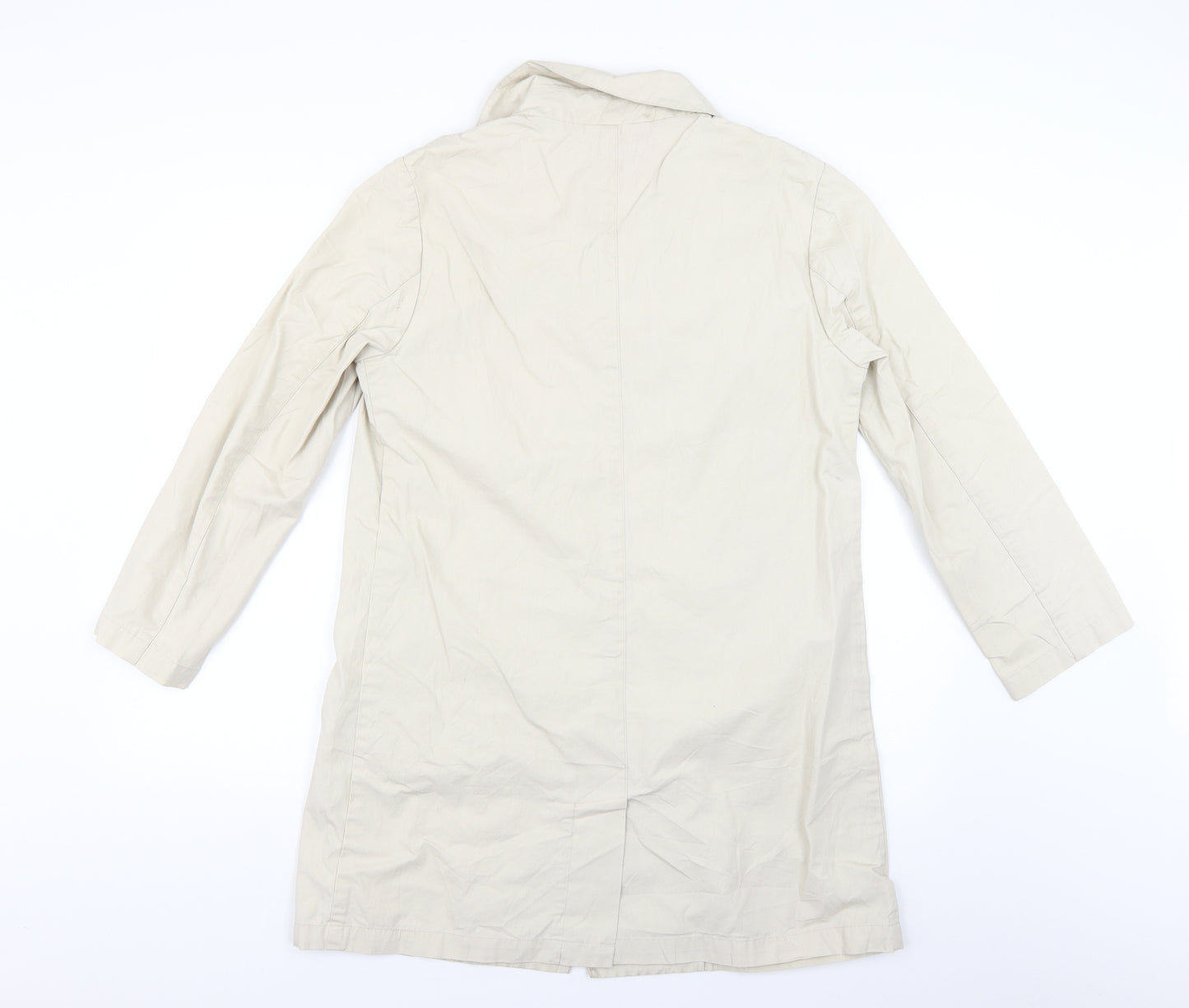 Per Una Womens Beige   Overcoat Coat Size S