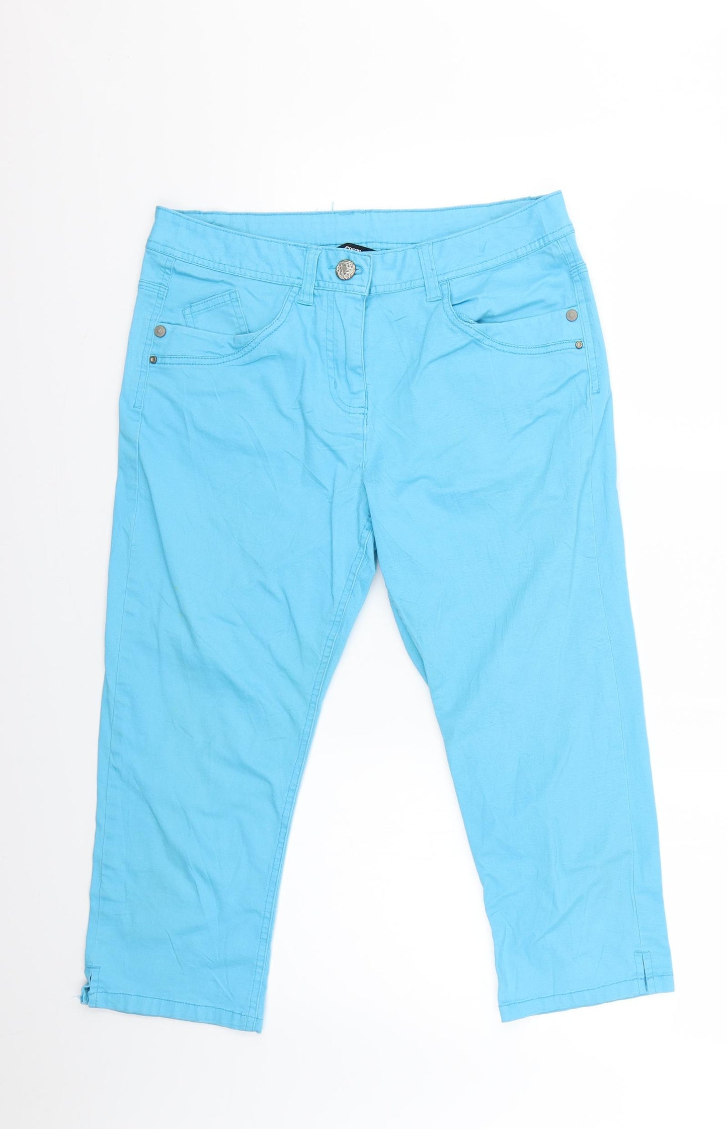 George Womens Blue   Cropped Trousers Size 12 L20 in