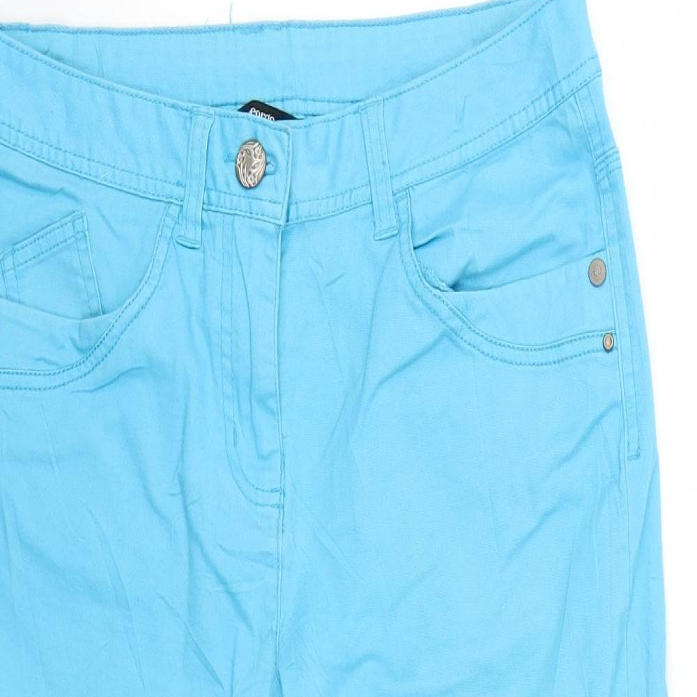 George Womens Blue   Cropped Trousers Size 12 L20 in