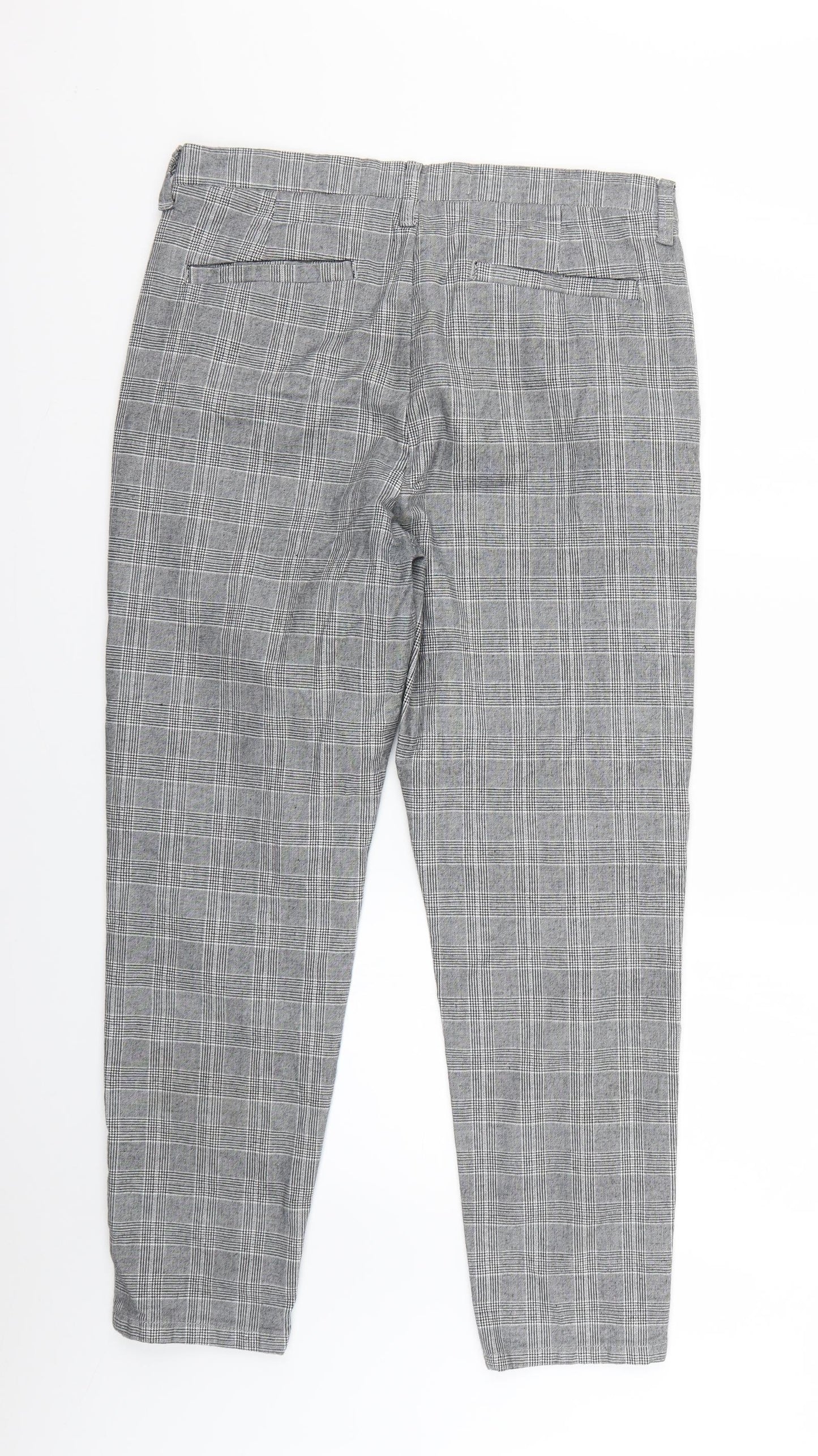 Denim & Co. Mens Grey Check  Sweatpants Trousers Size 34 L26 in