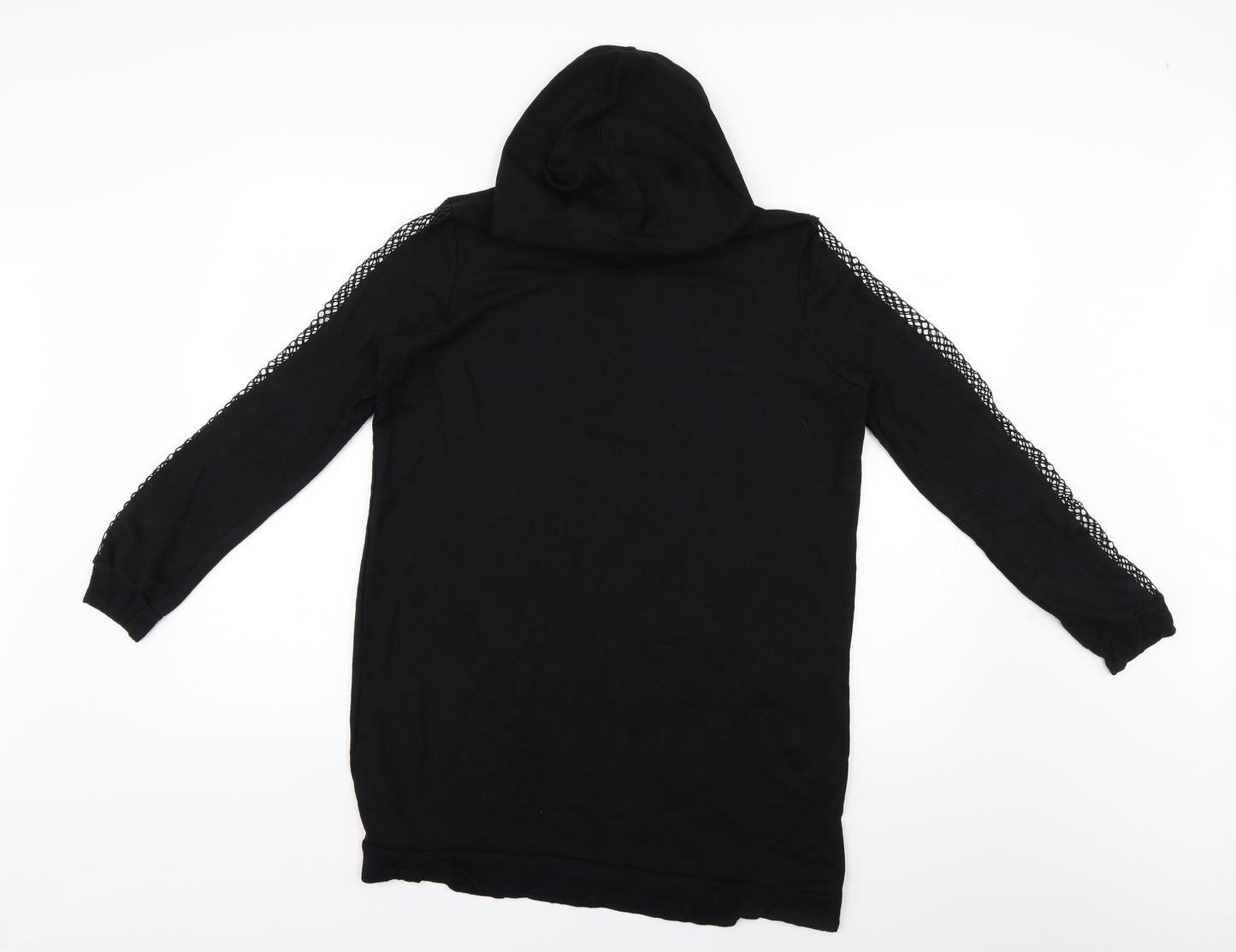 Select Womens Black Geometric  Pullover Hoodie Size 14
