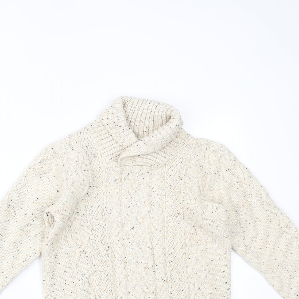 Lily&Dan Boys Beige   Henley Jumper Size 9-10 Years