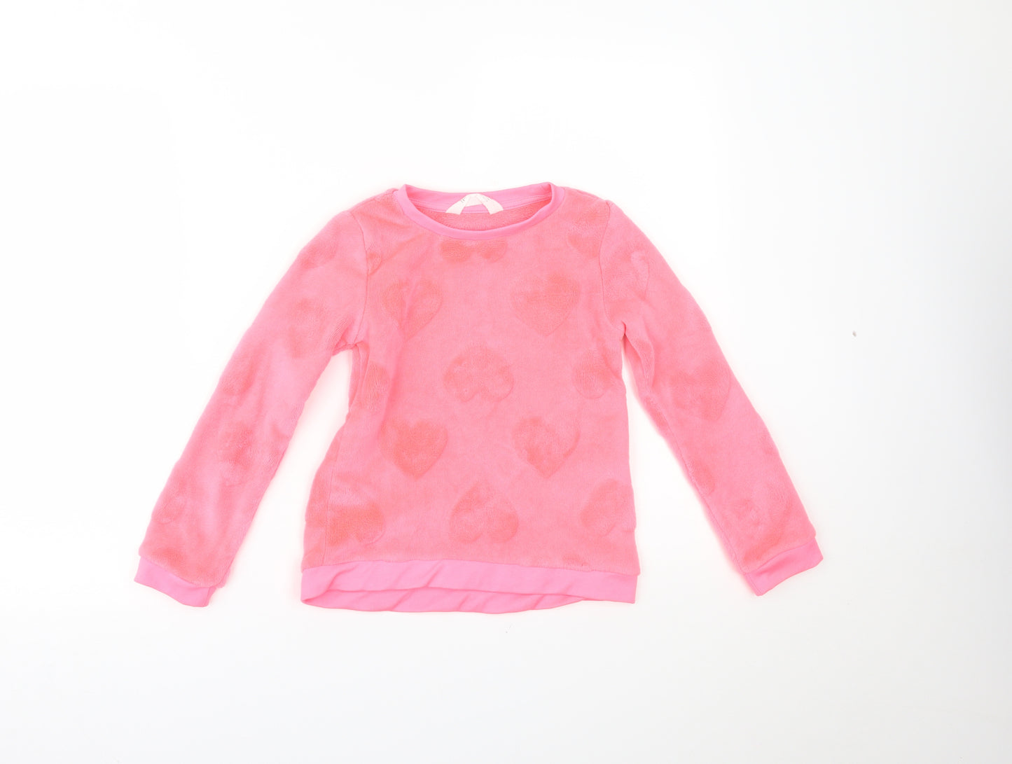 H&M Girls Pink   Pullover Jumper Size 7-8 Years