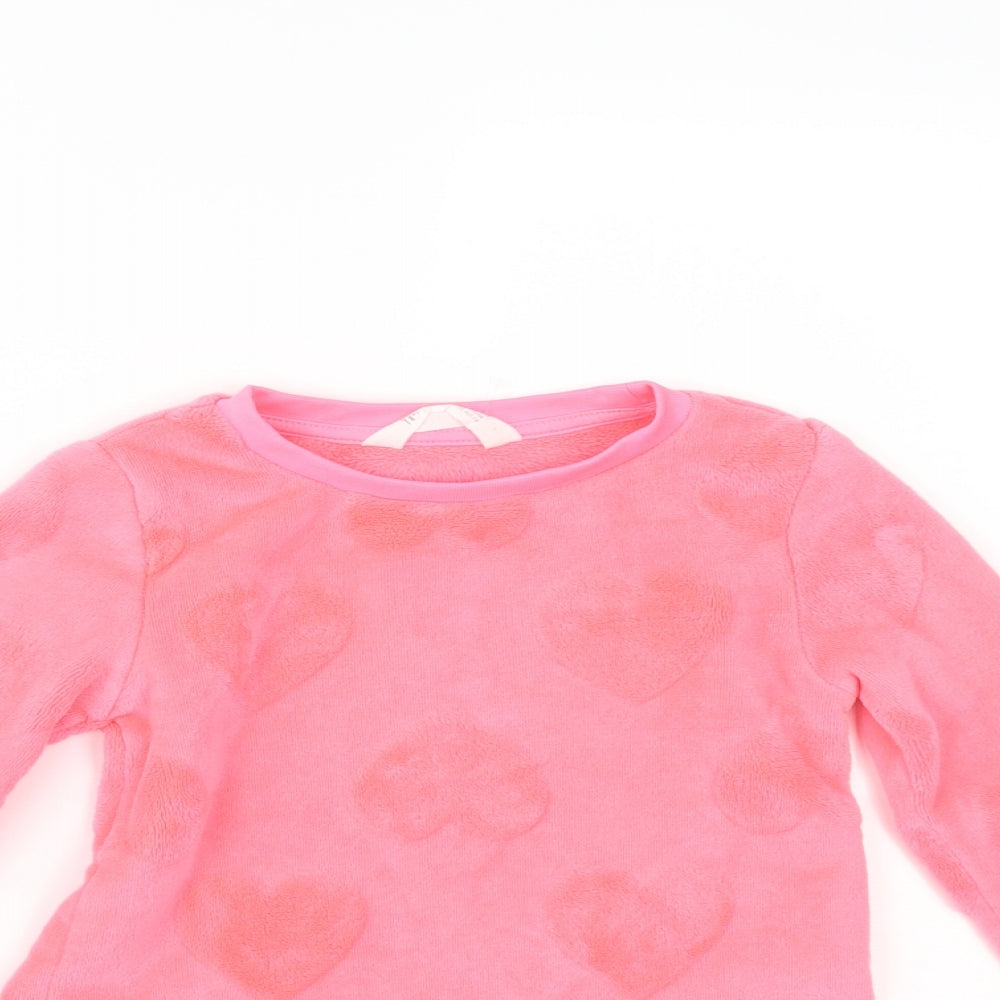 H&M Girls Pink   Pullover Jumper Size 7-8 Years