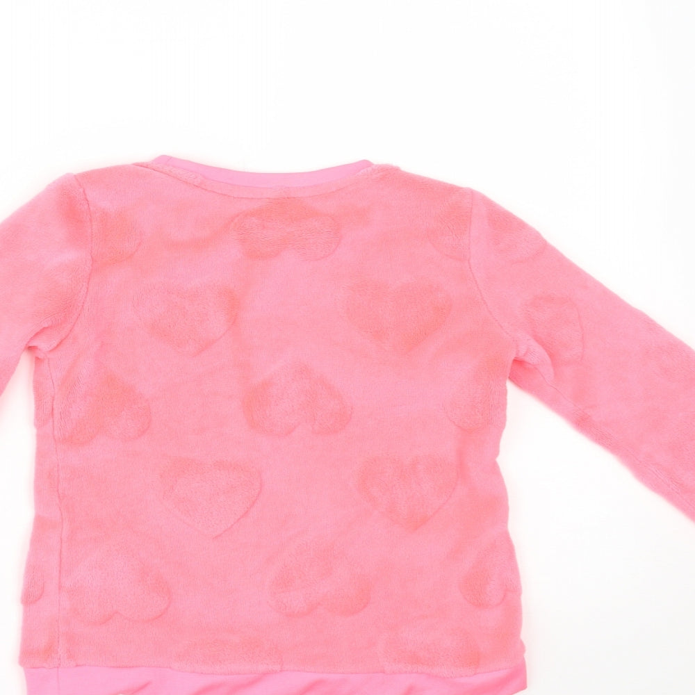 H&M Girls Pink   Pullover Jumper Size 7-8 Years
