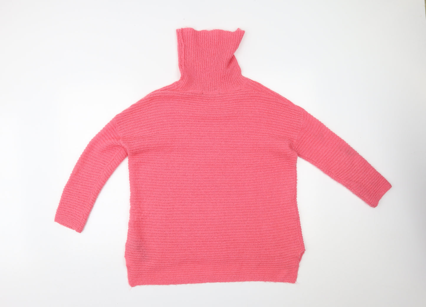 Marks and Spencer Womens Pink   Henley Jumper Size 12