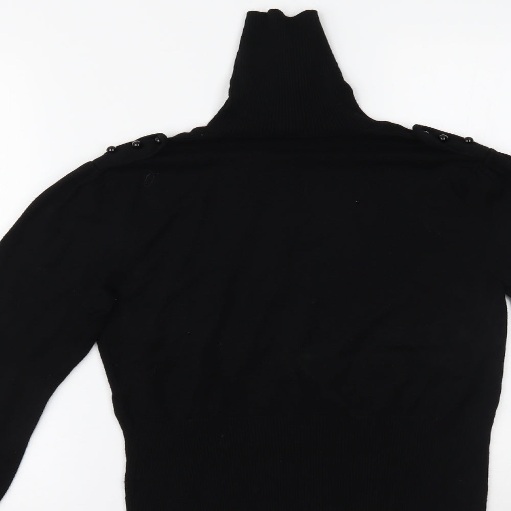 precise petite Womens Black   Basic Blouse Size S