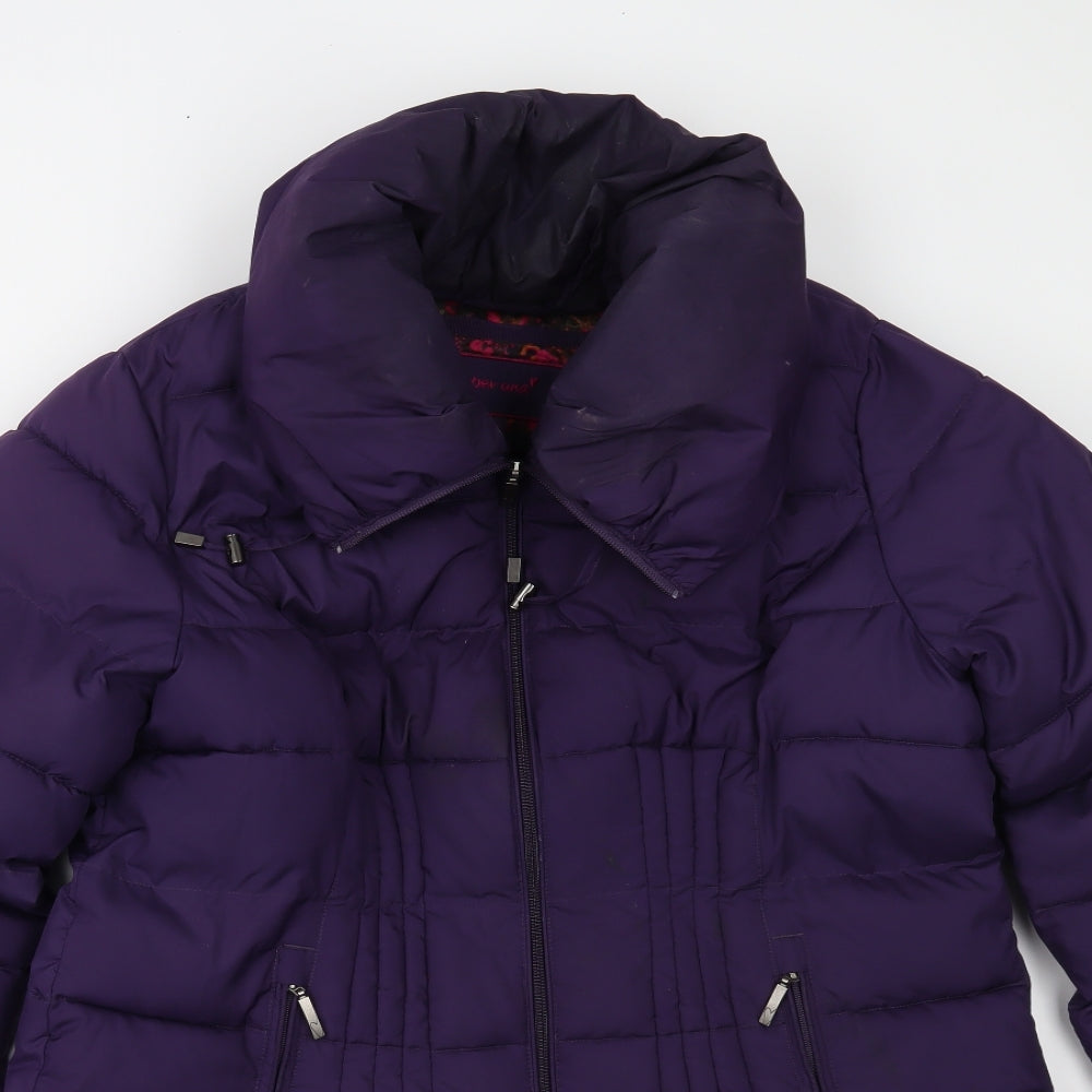 Per Una Womens Purple   Puffer Jacket Coat Size L