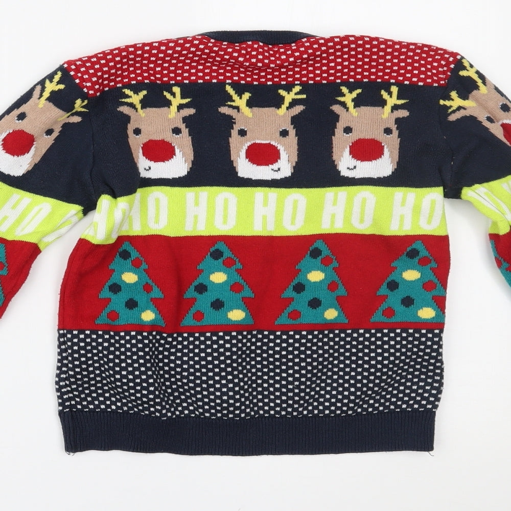 F&F Boys Multicoloured   Pullover Jumper Size 5-6 Years  - christmas