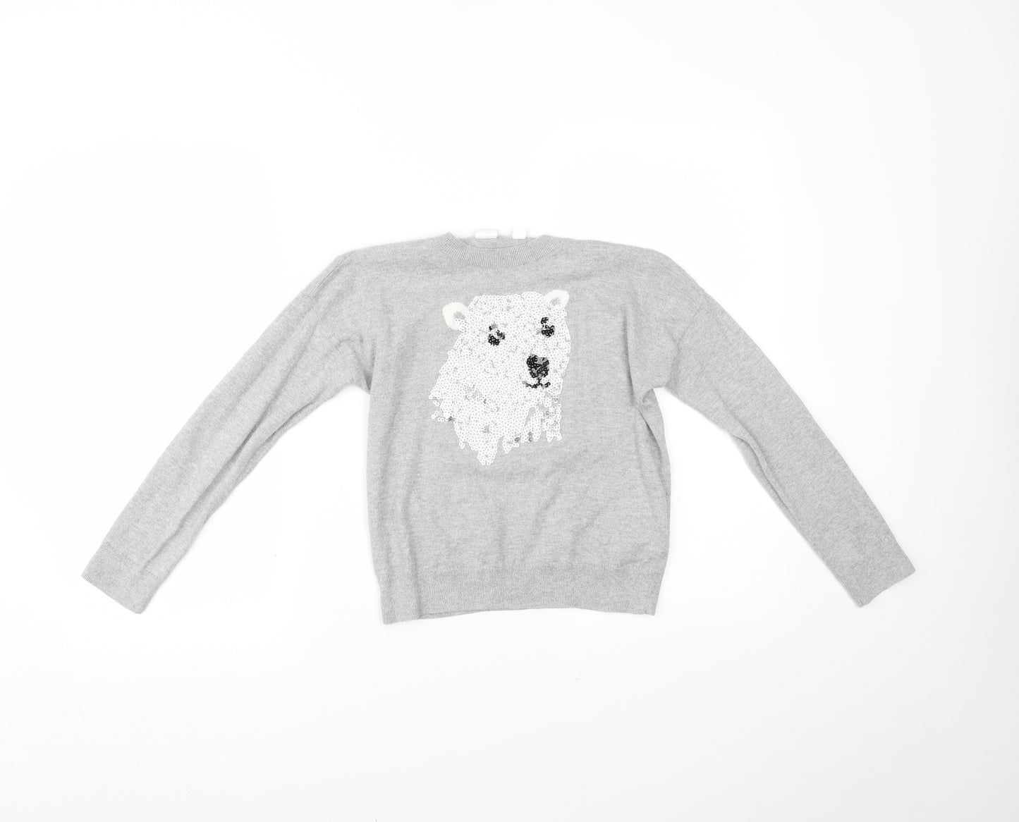 Gap Girls Grey   Pullover Jumper Size 10-11 Years