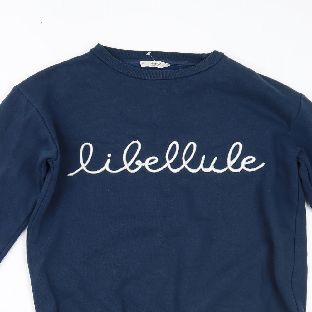 Mango Womens Blue   Pullover Jumper Size S