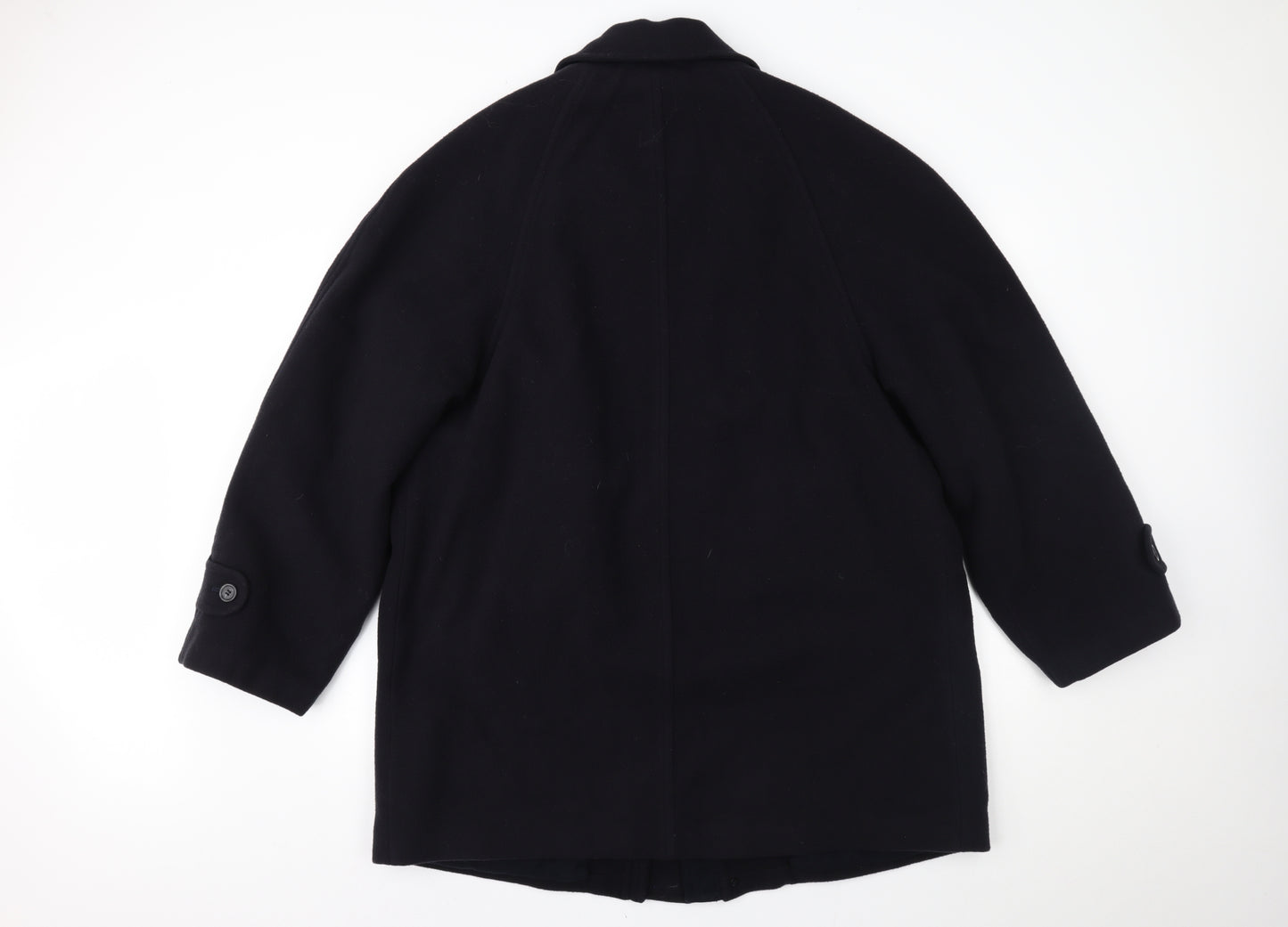 Marks and Spencer Mens Black   Overcoat Coat Size L