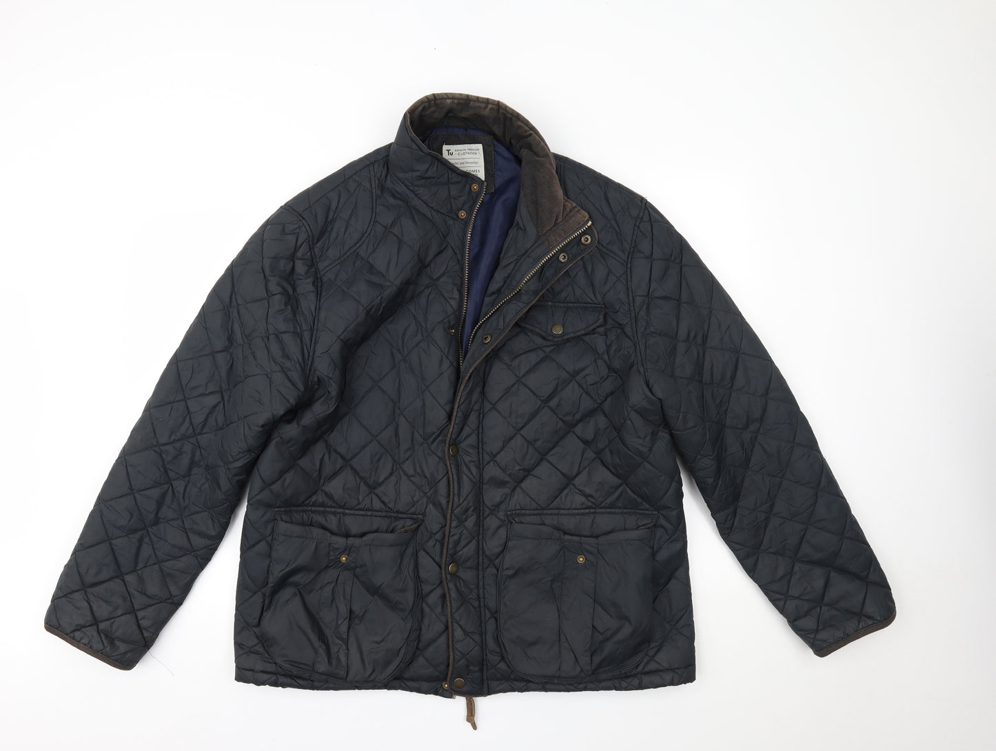 TU Mens Blue   Puffer Jacket Coat Size XL