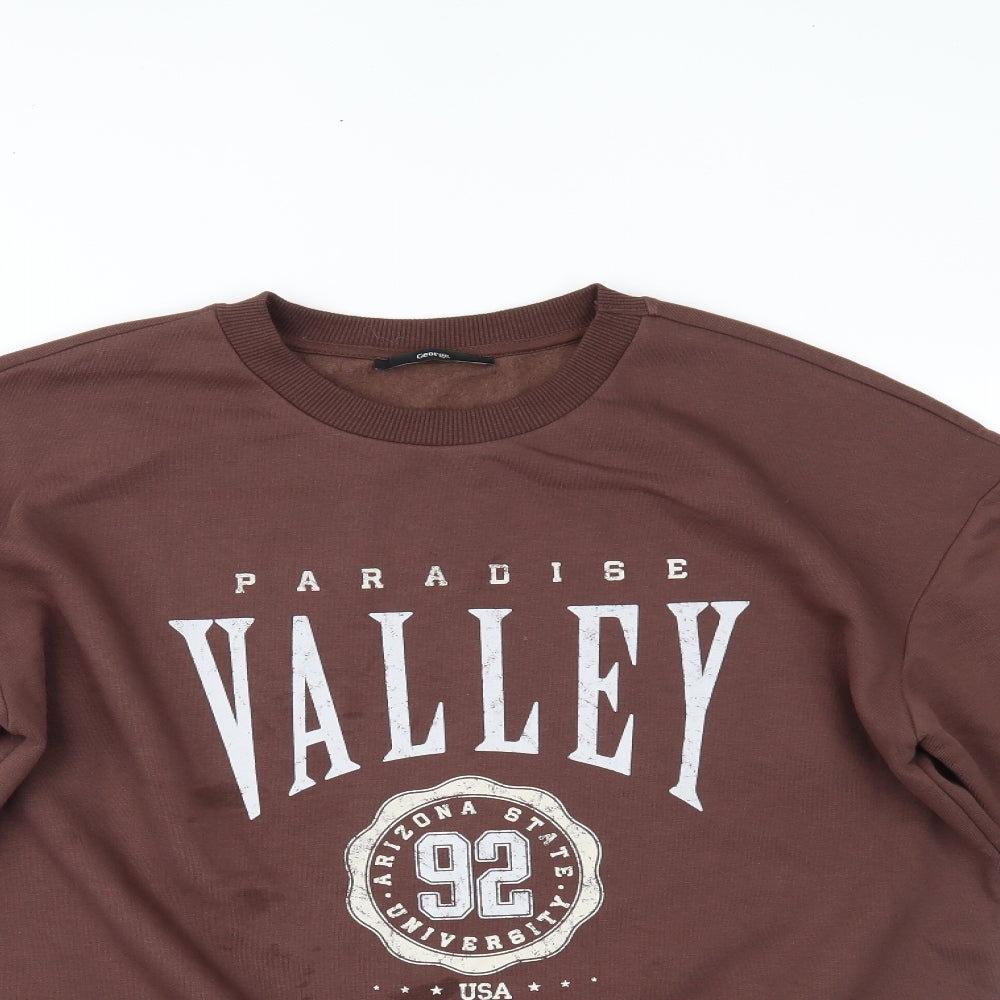 George Mens Brown   Pullover Jumper Size L