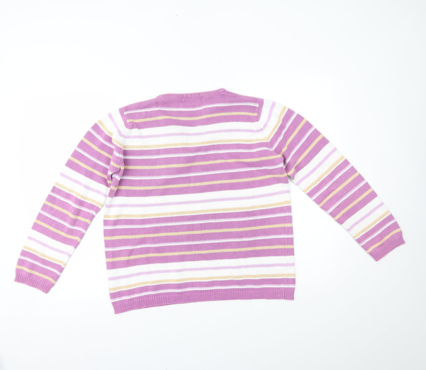 EWM Womens Multicoloured Striped  Pullover Jumper Size M