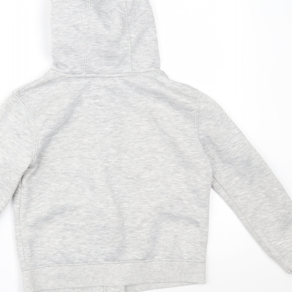 Matalan Girls Grey   Full Zip Hoodie Size 8 Years
