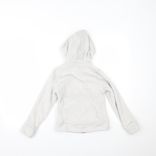 DECATHLON Girls White   Full Zip Hoodie Size 8 Years