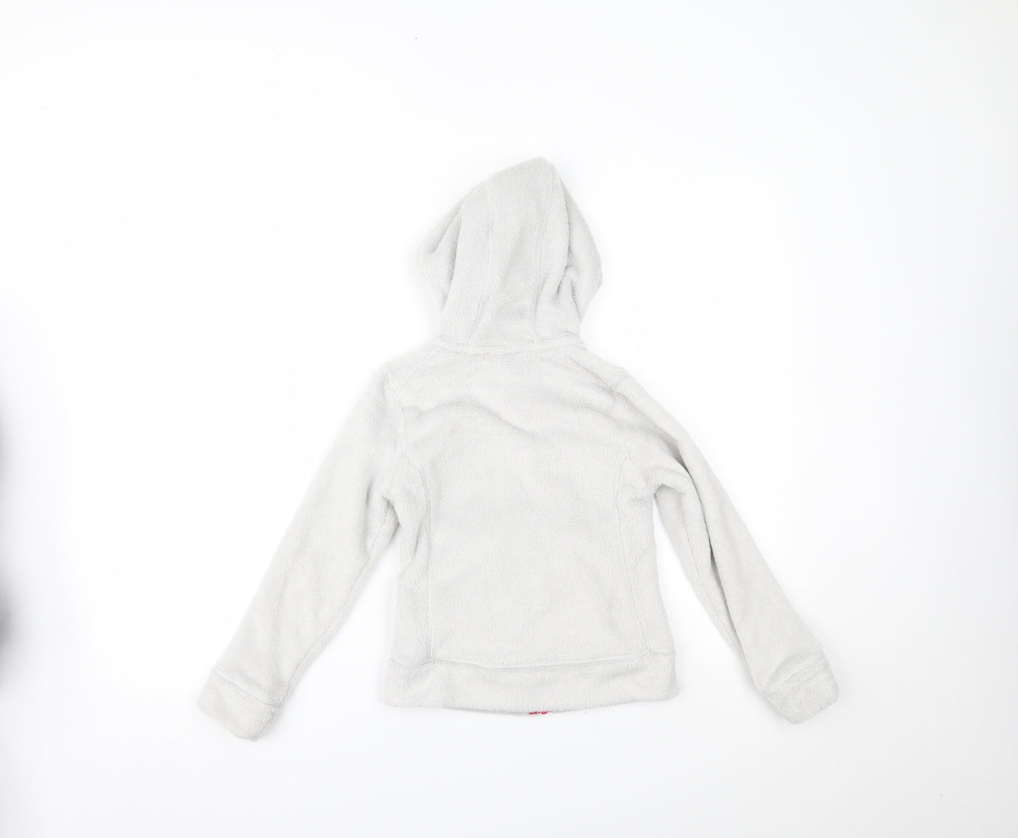 DECATHLON Girls White   Full Zip Hoodie Size 8 Years