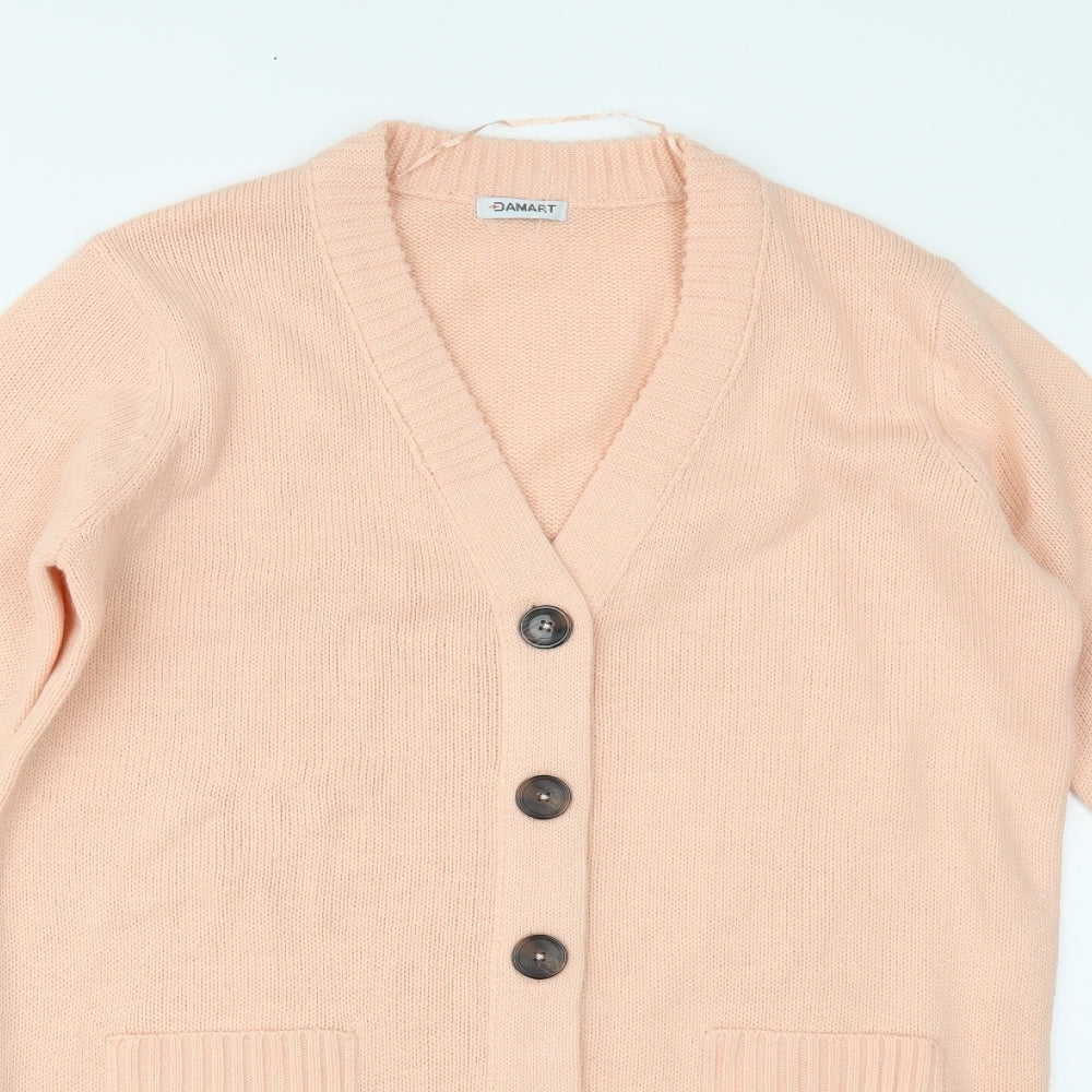 Damart Womens Pink   Cardigan Jumper Size 12