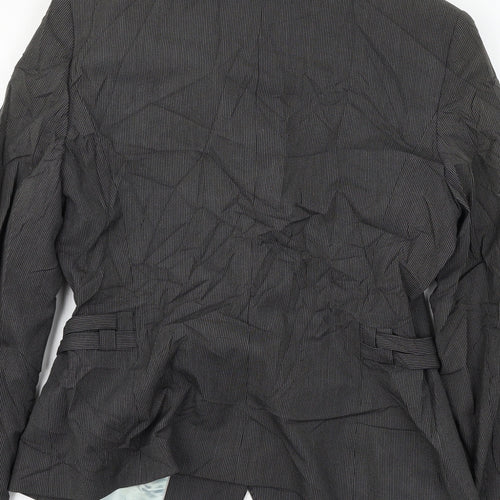 NEXT Womens Grey Striped  Jacket Suit Jacket Size 12