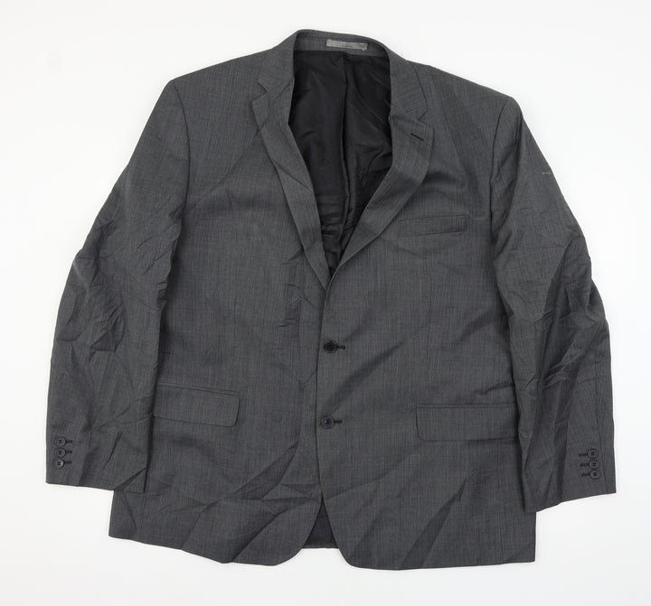 Pierre Cardin Mens Black Striped  Jacket Suit Jacket Size XL
