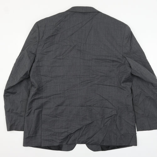 Pierre Cardin Mens Black Striped  Jacket Suit Jacket Size XL