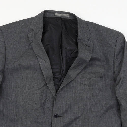 Pierre Cardin Mens Black Striped  Jacket Suit Jacket Size XL