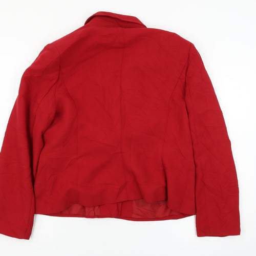 Marks and Spencer Womens Red   Jacket Blazer Size 16