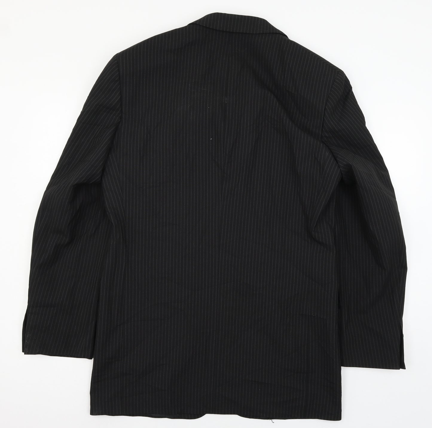 Marks and Spencer Mens Black Striped  Jacket Suit Jacket Size M