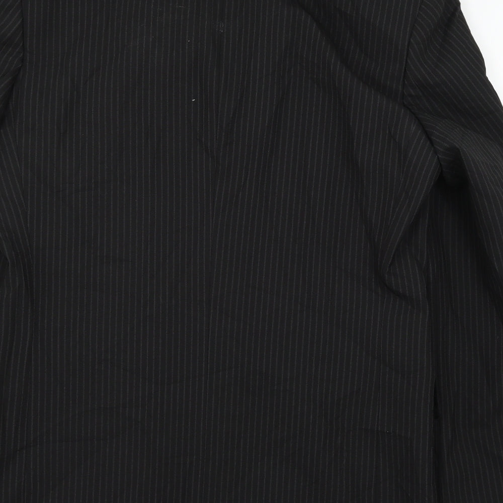 Marks and Spencer Mens Black Striped  Jacket Suit Jacket Size M