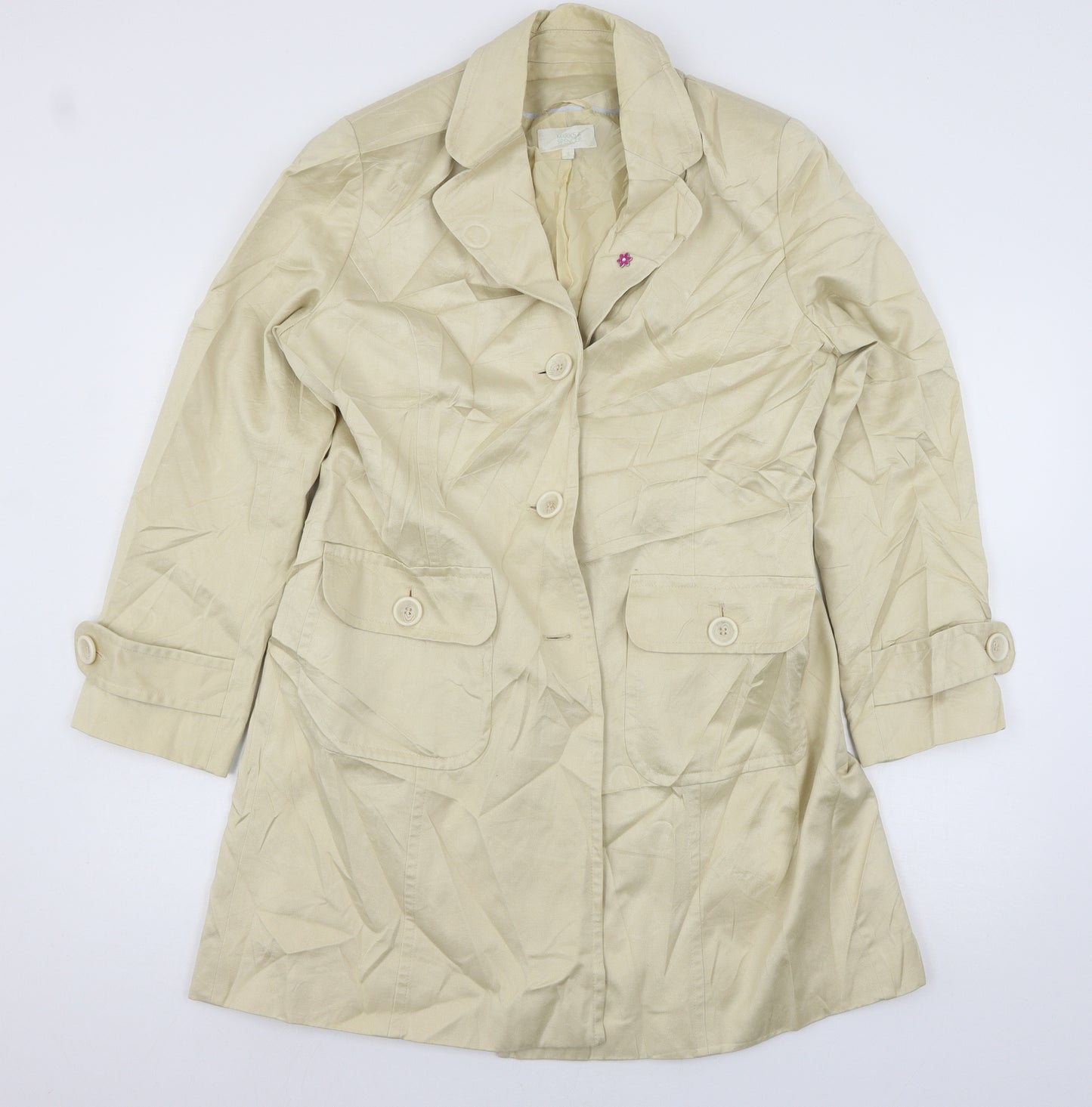 Marks and Spencer Womens Ivory   Overcoat Coat Size 16