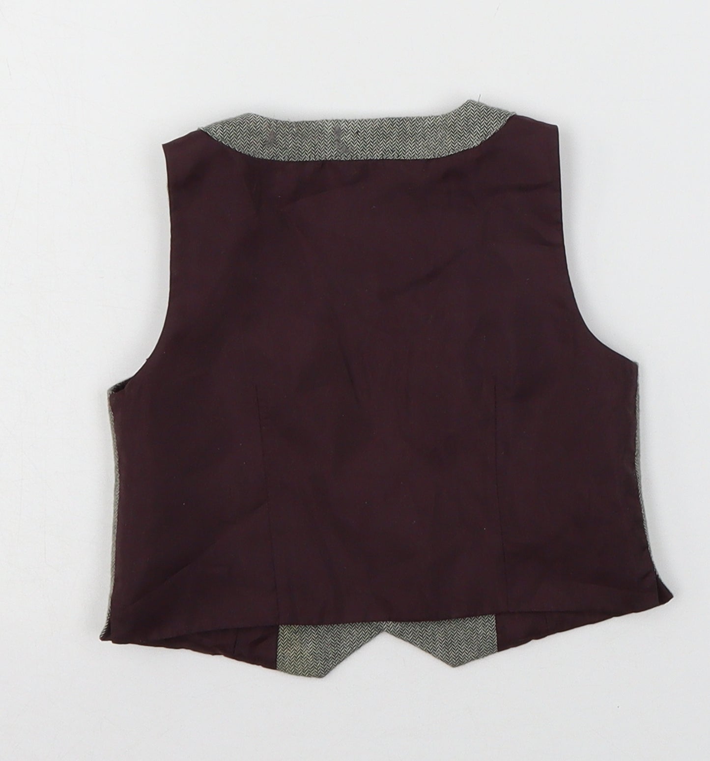 NEXT Boys Grey Herringbone  Jacket Waistcoat Size 3-6 Months