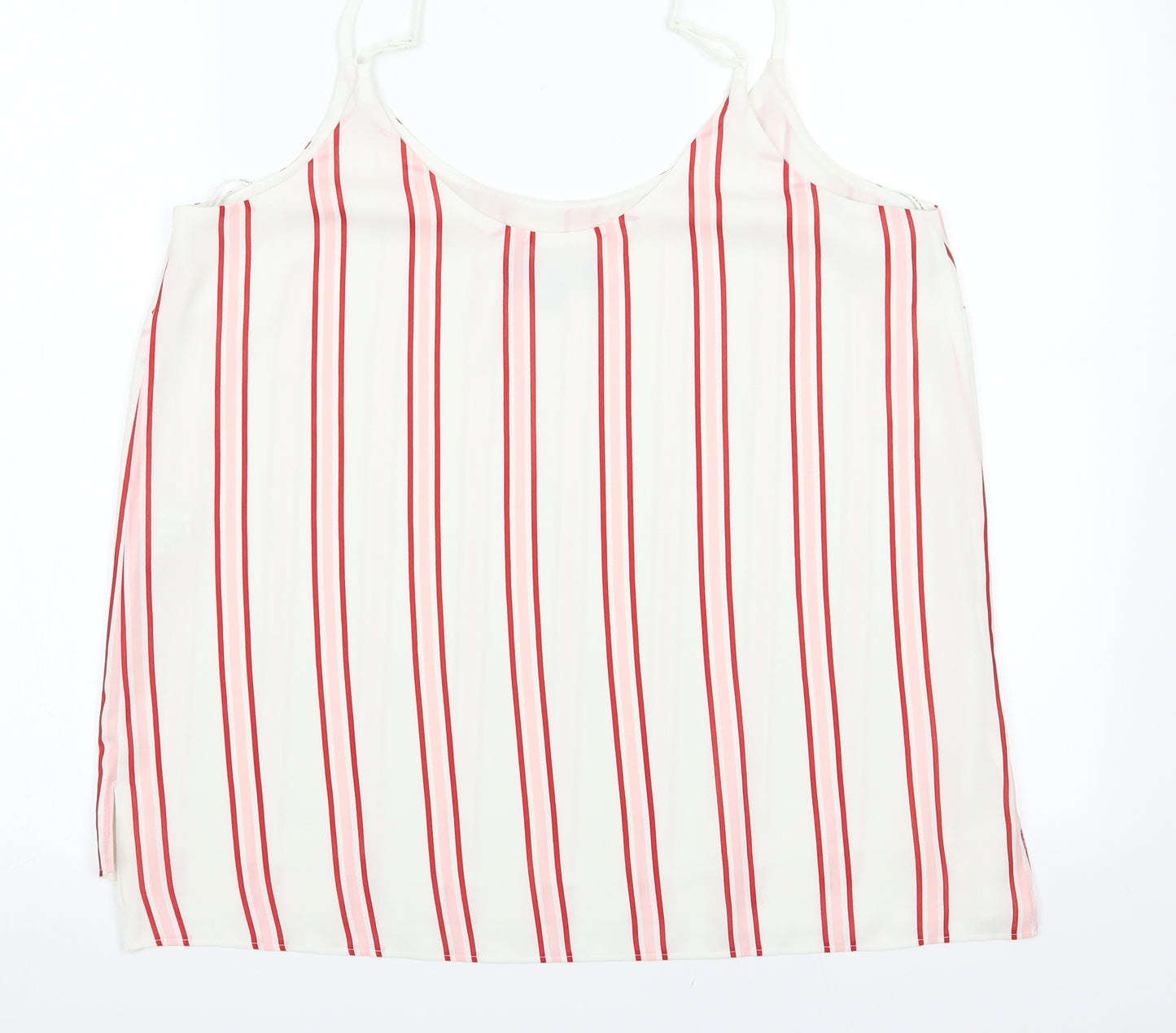 Dorot Womens Red Striped  Camisole T-Shirt Size 14