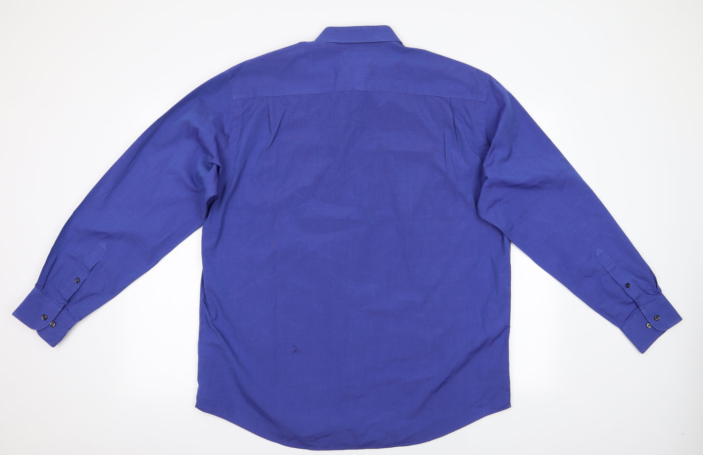 Marks  Mens Blue    Dress Shirt Size 16
