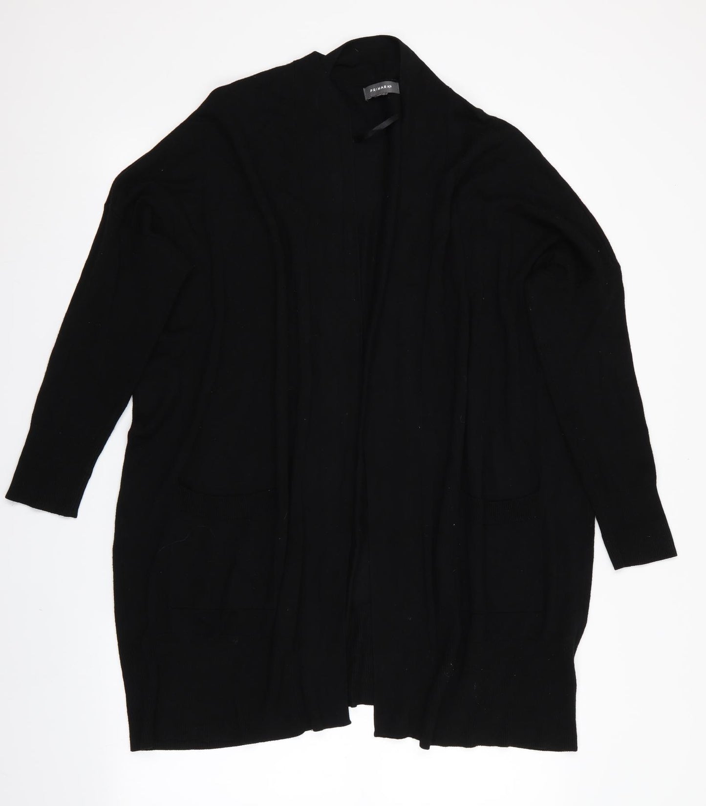 Primark Womens Black   Cardigan Jumper Size XL  - Longline