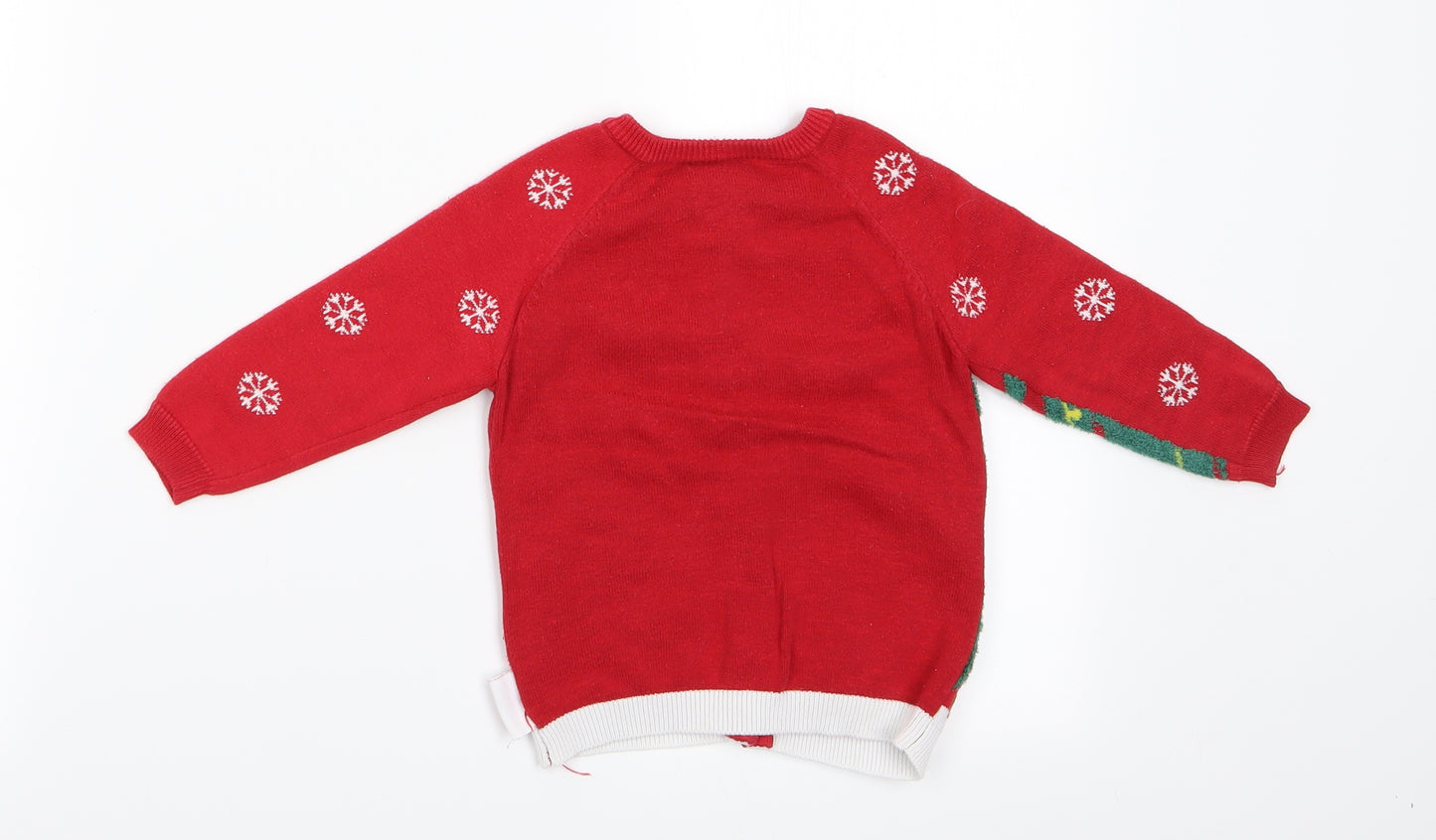 Peppa Girls Red Animal Print  Cardigan Jumper Size 12-18 Months  - Peppa Pip Christmas