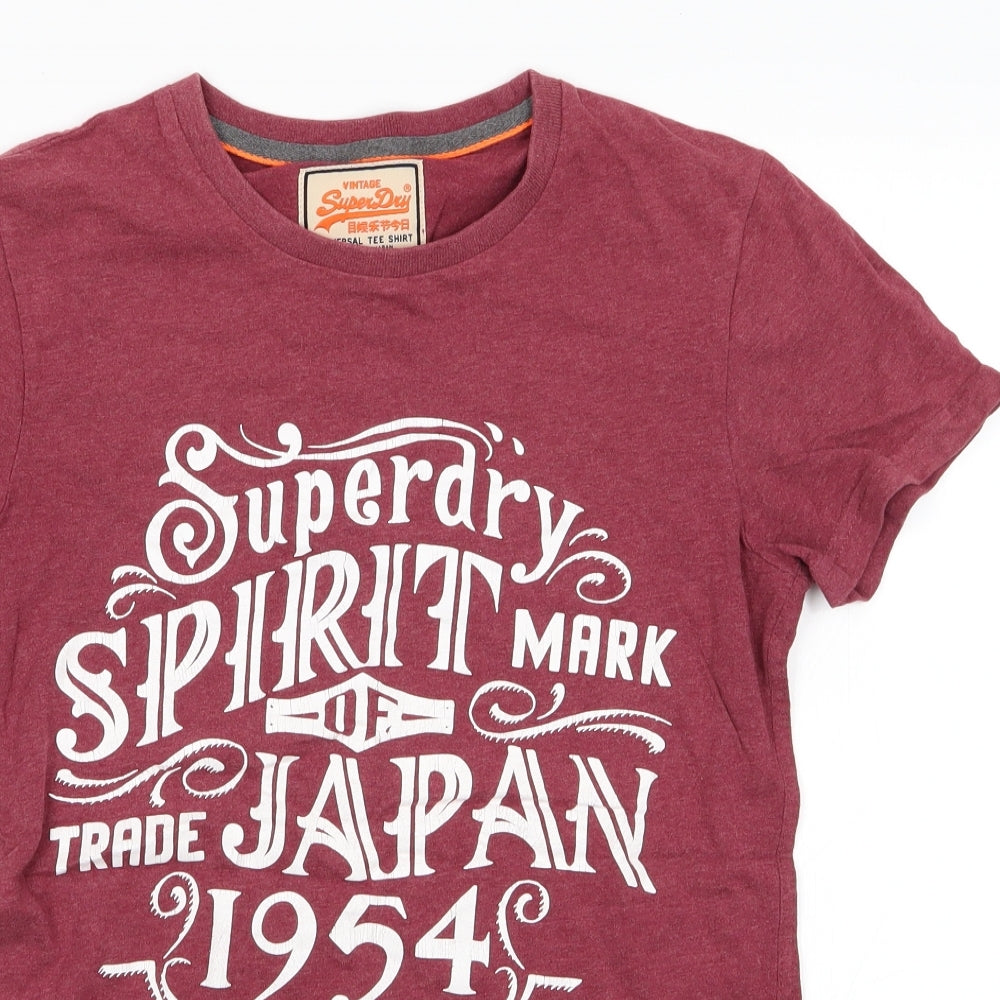 Super Dry Womens Pink   Basic T-Shirt Size S  - Super Dry Spirit
